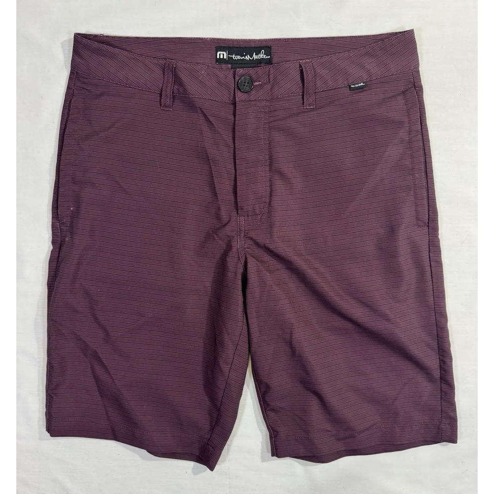 Travis‎ Mathew Shorts Mens 30 Performance Chino Golf Stretch Casual Striped